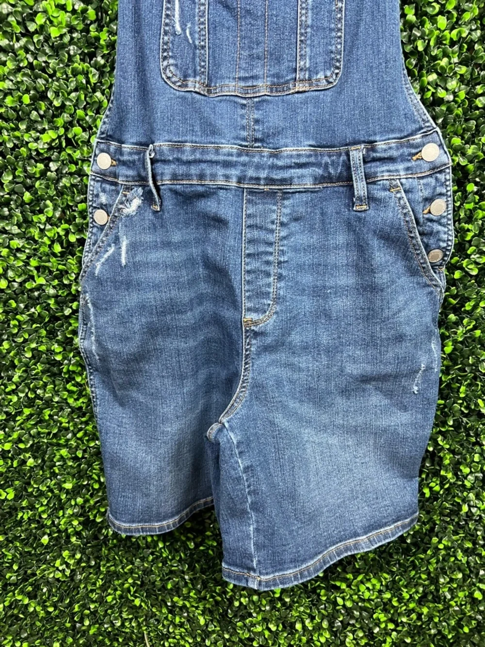 JUST BLUE | Denim Short Overalls